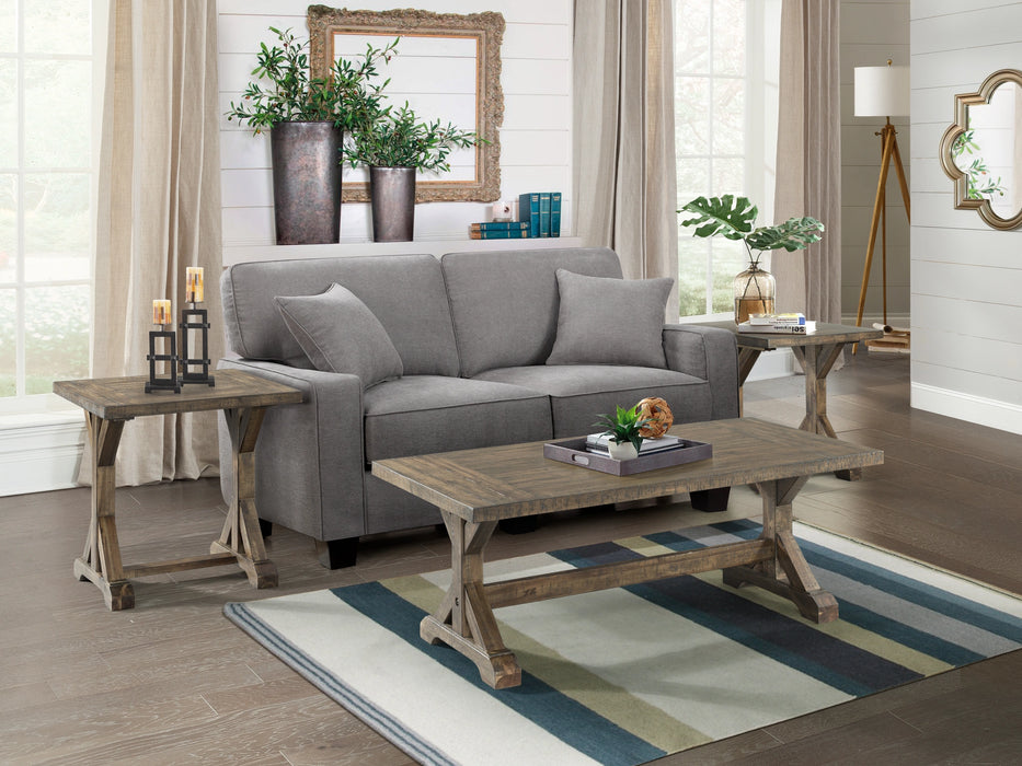 Finn 3PC Accent Trestle Table Set-Coffee Table & Two End Tables