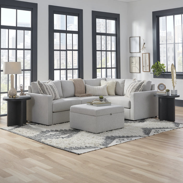 Flex 4-Seat Sectional with Standard Arm and Storage Ottoman - 5000003538