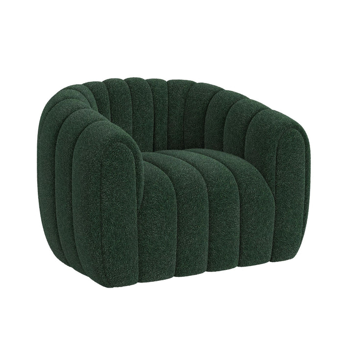 Flamingo Swivel Chair in Ching Hunter Green