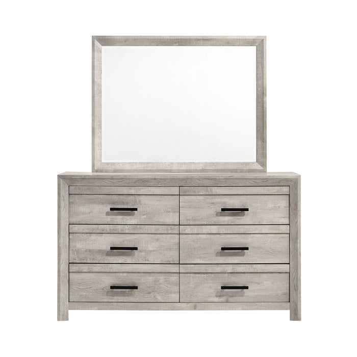 Ellen Dresser & Mirror Set White