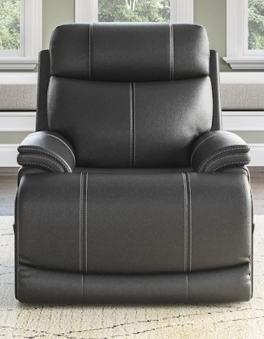 LOGAN COLLECTION. LEATHER/LEATHER MATCH POWER RECLINER WITH HEADREST AND LUMBAR WITH USB PORT - Furniture House (VA)