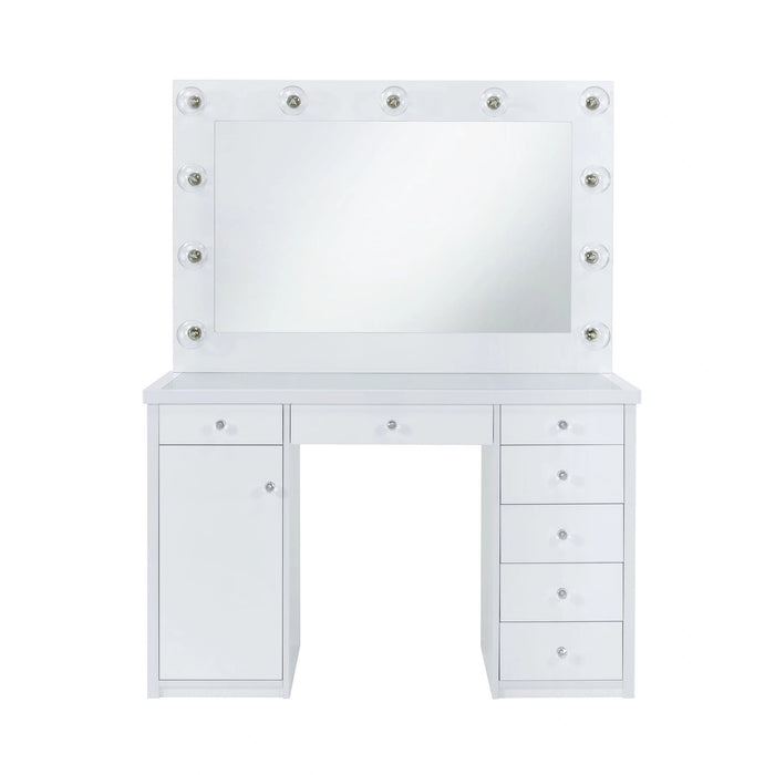 Amia Complete Dressing Table with Lightbulbs