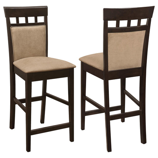 Gabriel Upholstered Counter Height Stools Cappuccino and Beige (Set of 2) - Furniture House (VA)