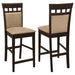 Gabriel Upholstered Counter Height Stools Cappuccino and Beige (Set of 2) - Furniture House (VA)