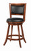 Broxton Upholstered Swivel Counter Height Stools Chestnut and Black (Set of 2) - Furniture House (VA)