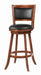 Broxton Upholstered Swivel Bar Stools Chestnut and Black (Set of 2) - Furniture House (VA)