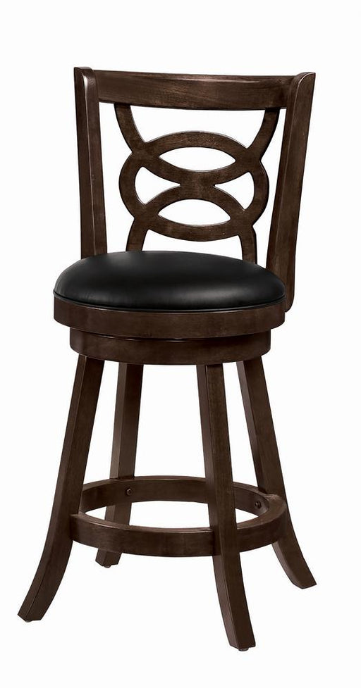 Calecita Swivel Counter Height Stools with Upholstered Seat Cappuccino (Set of 2) - Furniture House (VA)