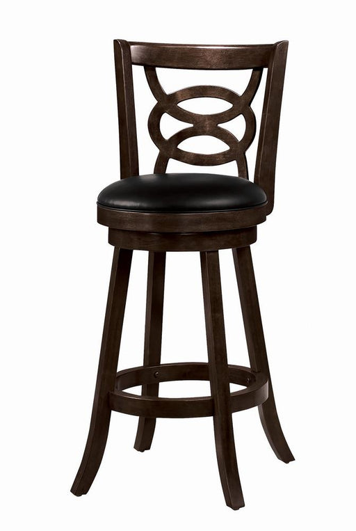 Calecita Swivel Bar Stools with Upholstered Seat Cappuccino (Set of 2) - Furniture House (VA)