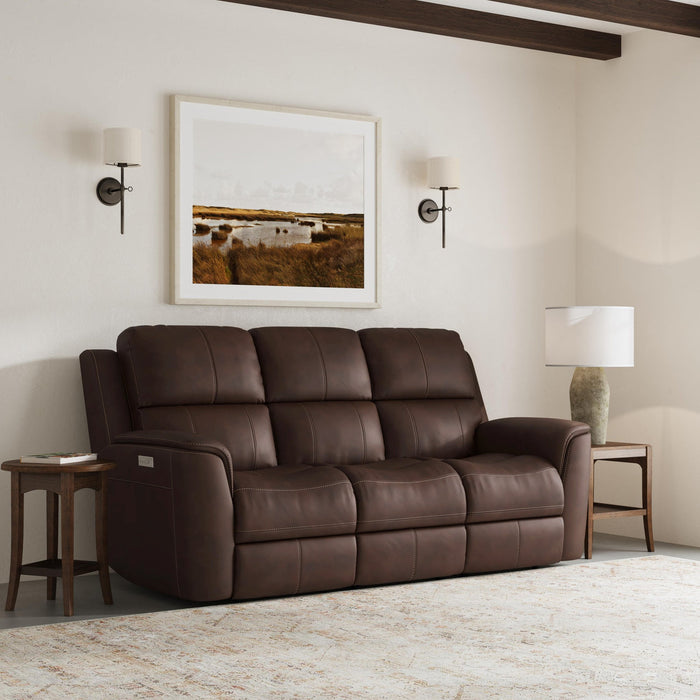 POWER RECLINER SOFA WITH POWER HEADREST AND LUMBAR
