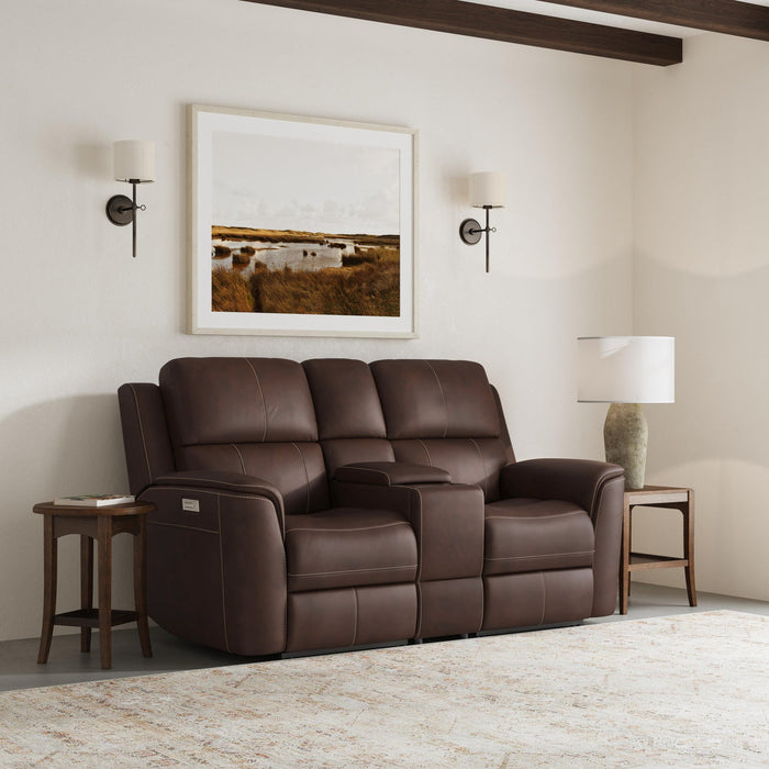 POWER LOVESEAT WITH POWER HEADREST, LUMBAR  AND CONSOLE