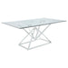 Beaufort Rectangle Glass Top Dining Table Chrome image