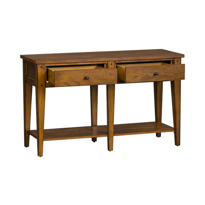 Liberty Furniture Lake House Sofa Table in Oak