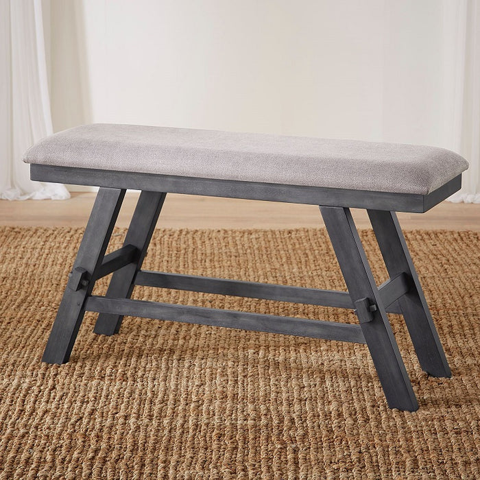 Liberty Furniture Lawson Counter Bench in Weathered Gray
