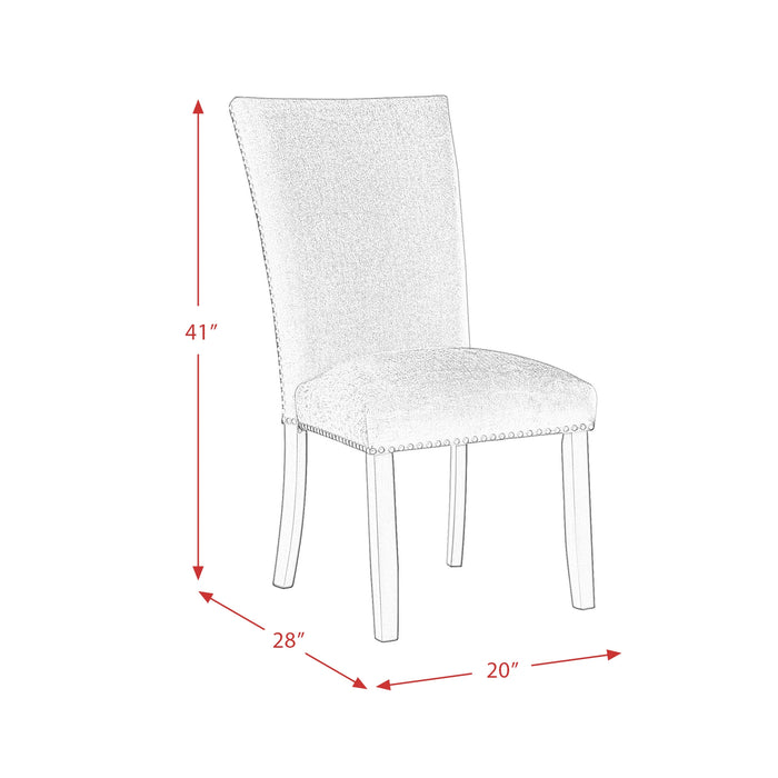 Valentino White 5PC Dining Set-Table & Four Chairs