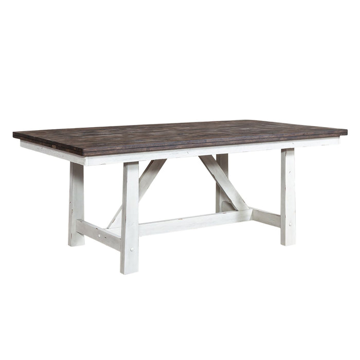 Farmhouse 7 Piece Trestle Table Set