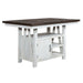 Farmhouse Gathering Table in White/Oak - Furniture House (VA)