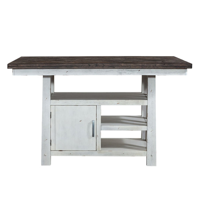 Farmhouse Gathering Table in White/Oak - Furniture House (VA)