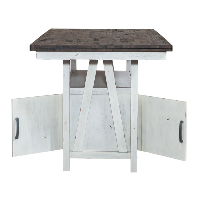 Farmhouse Gathering Table in White/Oak - Furniture House (VA)