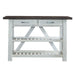 Farmhouse Server in White/Oak - Furniture House (VA)