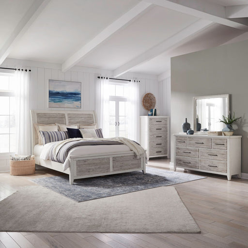 Backroads Queen Sleigh Bed, Dresser & Mirror, Chest image