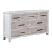Backroads Dresser in Weathered White/Parchment Brown - Furniture House (VA)