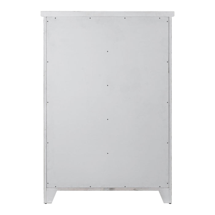 Backroads Drawer Chest in Weathered White/Parchment Brown - Furniture House (VA)