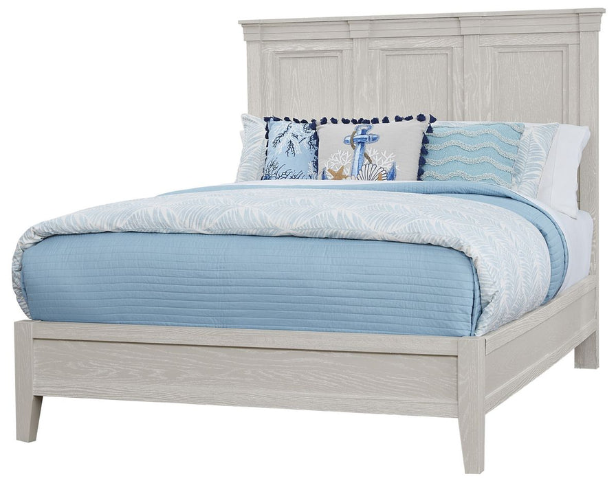 Vaughan-Bassett Passageways Oyster Grey Cal King Mansion Bed with Low Profile Footboard in Grey image