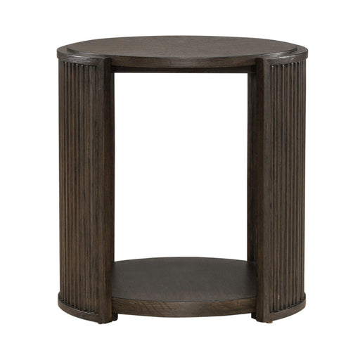 City View Round End Table in Coffee Bean - Furniture House (VA)