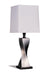 Keene Square Shade Table Lamps White and Antique Silver (Set of 2) - Furniture House (VA)