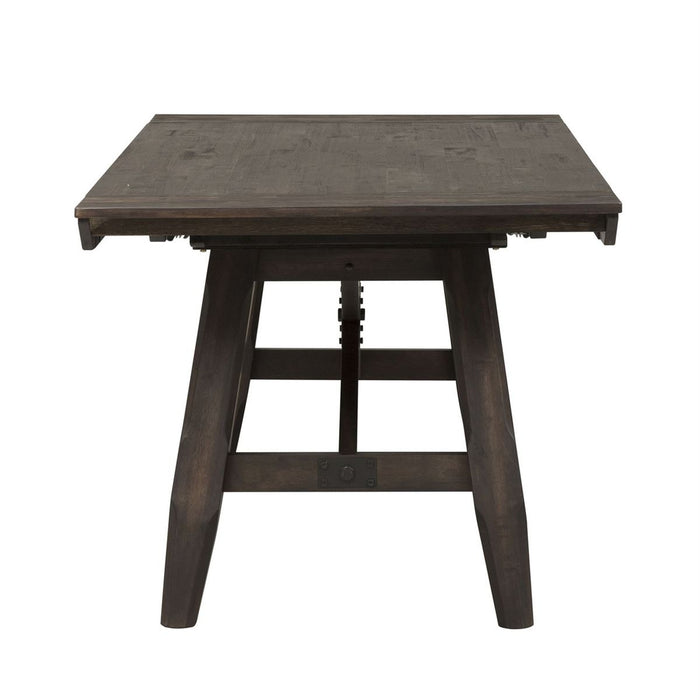 Liberty Furniture Double Bridge Trestle Table in Dark Chestnut