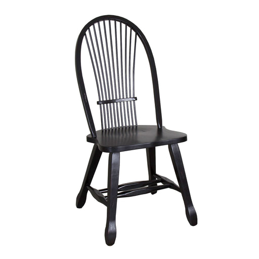 Treasures Sheaf Back Side Chair in Black (Set of 2) - Furniture House (VA)