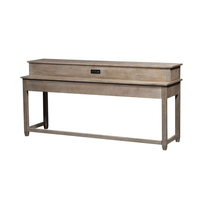 Parkland Falls Console Bar Table in Weathered Taupe - Furniture House (VA)
