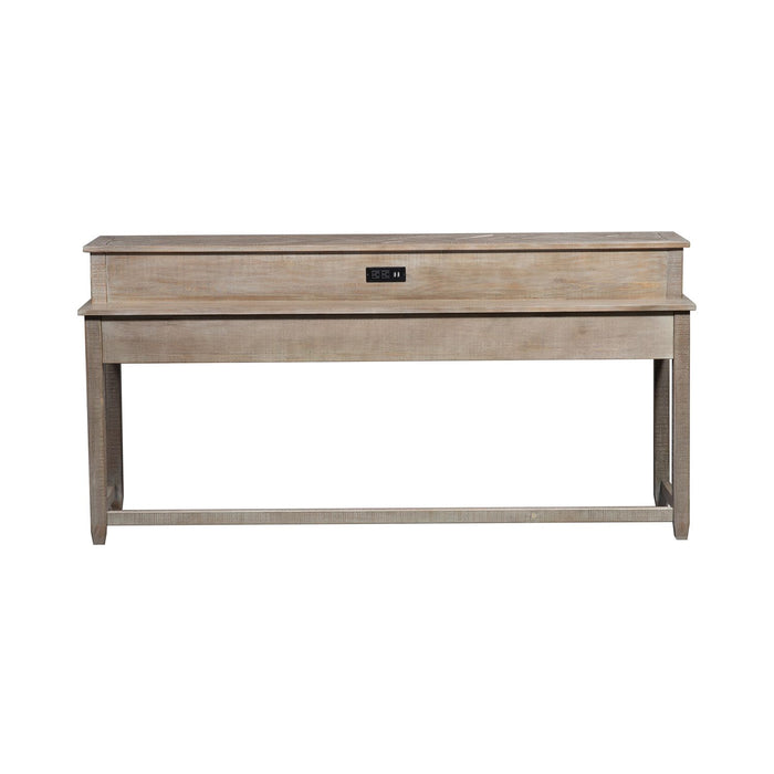 Parkland Falls Console Bar Table in Weathered Taupe - Furniture House (VA)