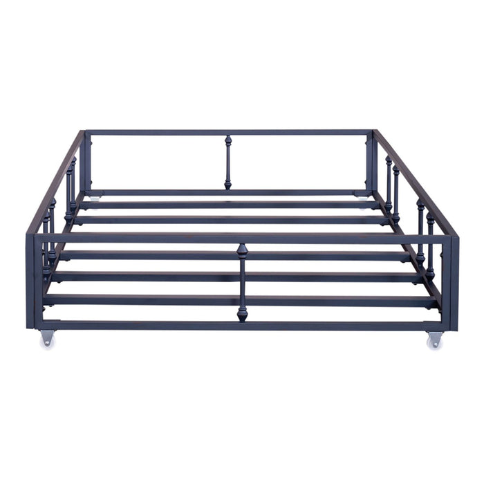 Vintage Series Twin Metal Trundle in Navy - Furniture House (VA)