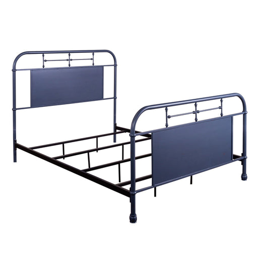 Vintage Series Queen Metal Bed in Navy - Furniture House (VA)