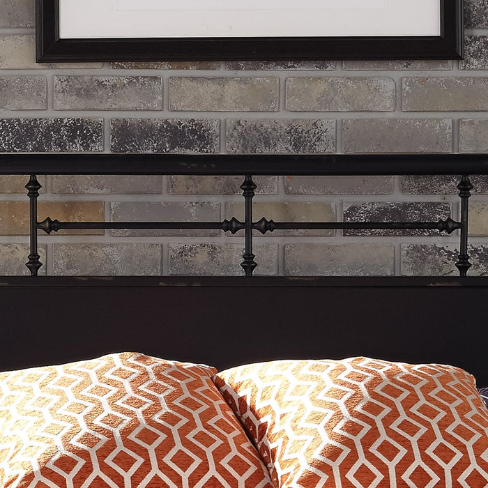 Vintage Series King Metal Bed in Black - Furniture House (VA)