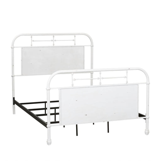 Vintage Series Full Metal Bed in Antique White - Furniture House (VA)