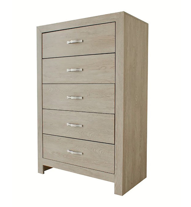Crown Mark Furniture Jaylen 5 Drawer Chest in Gray image