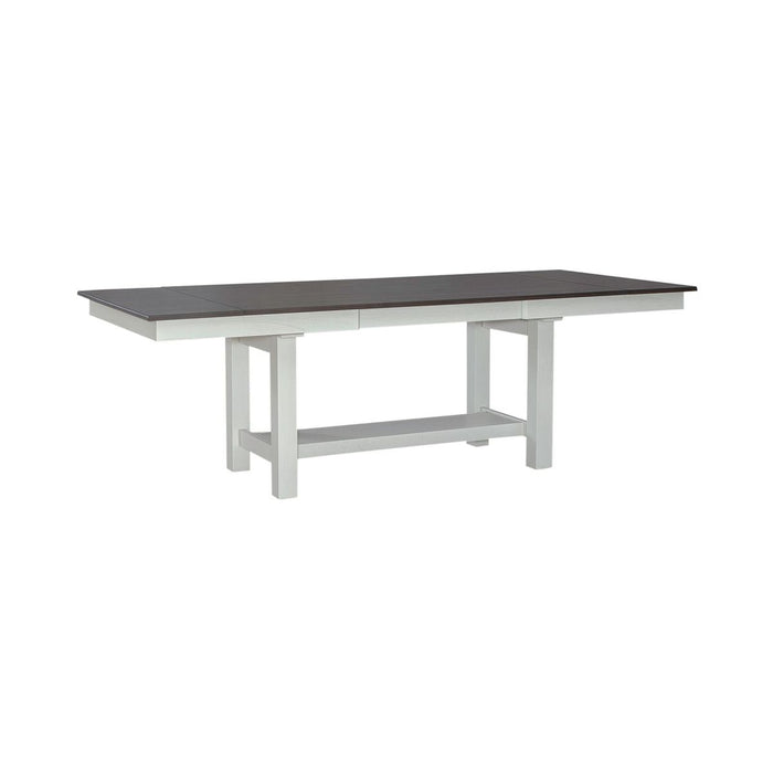 Liberty Furniture Brook Bay Trestle Table in Textured White 182-CD-TRS image