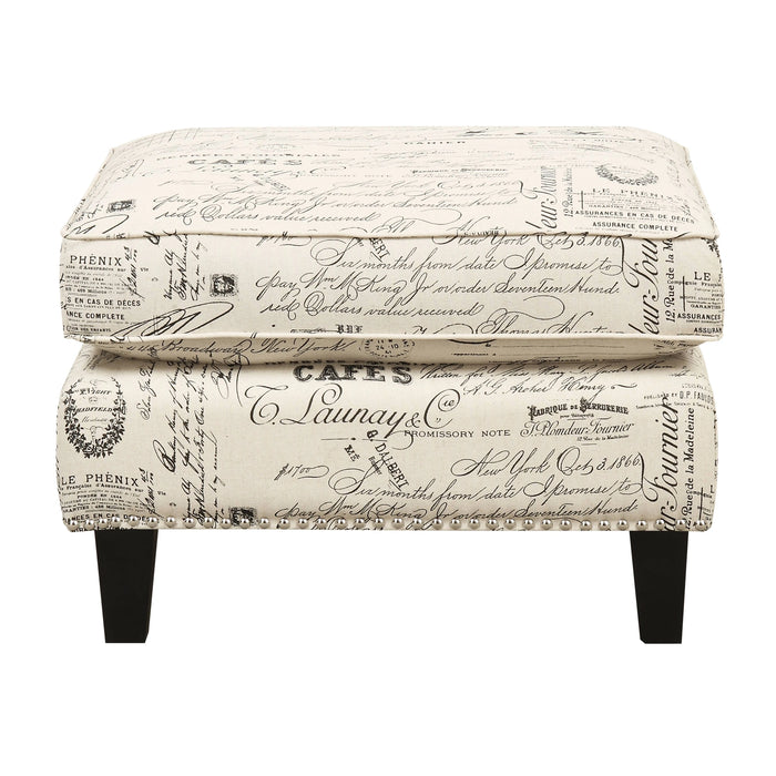 Erica 497 Ottoman W/Chrome Nail (ISTA 3)