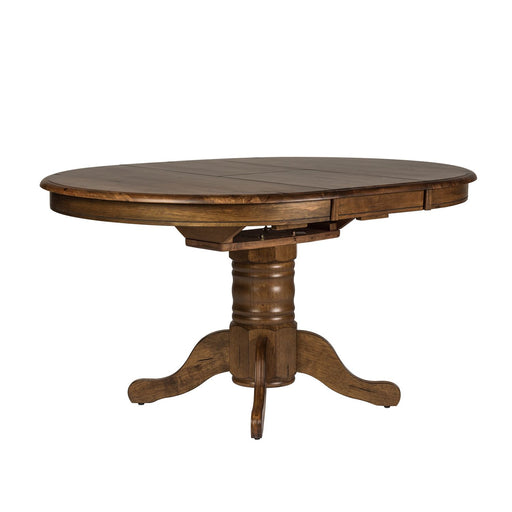 Carolina Crossing 5 Piece Pedestal Table Set - Furniture House (VA)