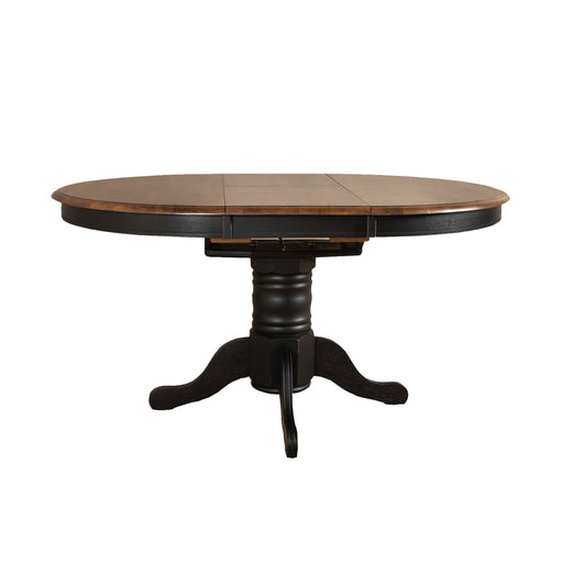 Carolina Crossing 5 Piece Pedestal Table Set- Black - Furniture House (VA)