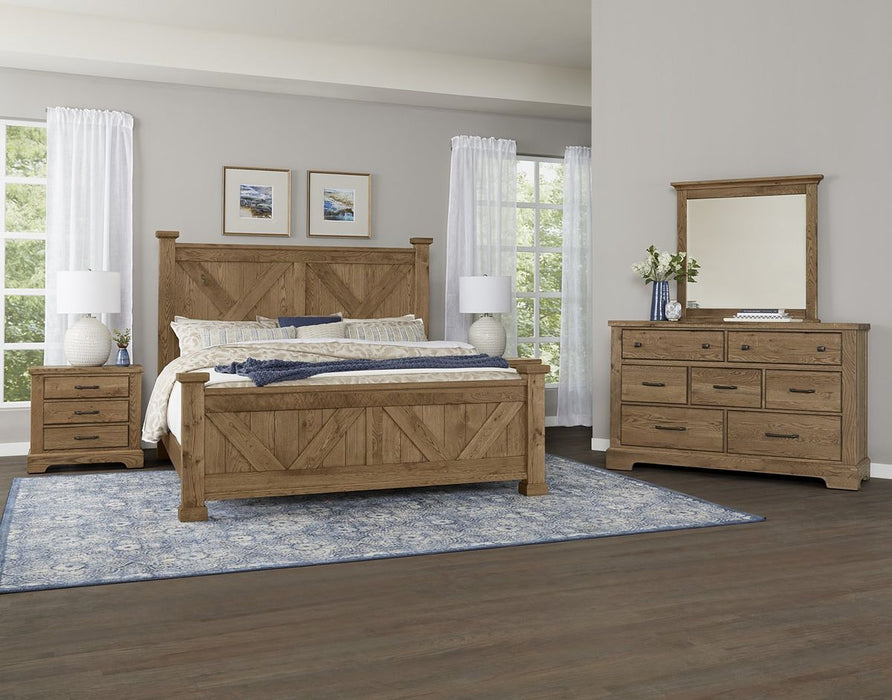 Vaughan Bassett Yosemite King Panel Bed in Natural
