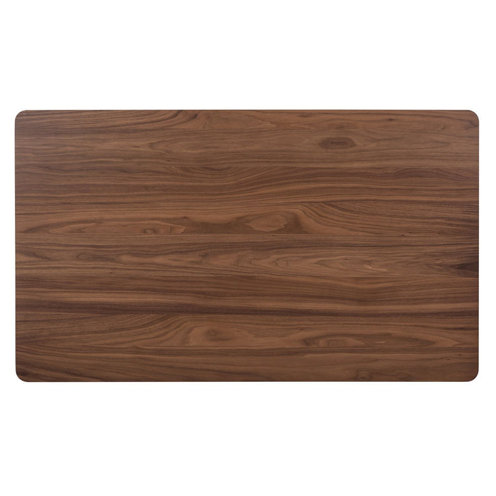 Space Saver Rectangular Leg Table in Satin Walnut - Furniture House (VA)