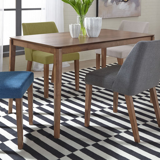 Liberty Furniture Space Saver Rectangular Leg Table in Satin Walnut image