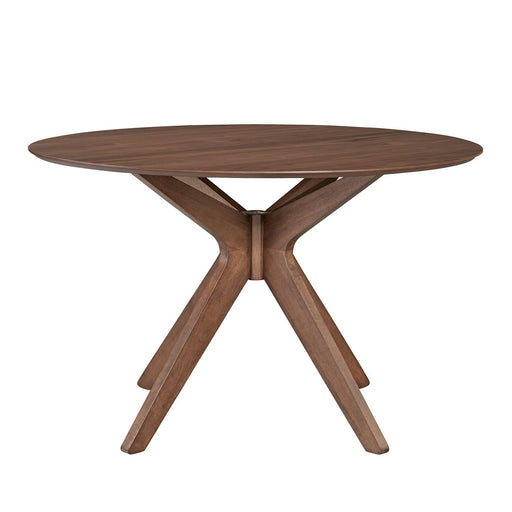 Space Saver Round Pedestal Table in Satin Walnut - Furniture House (VA)