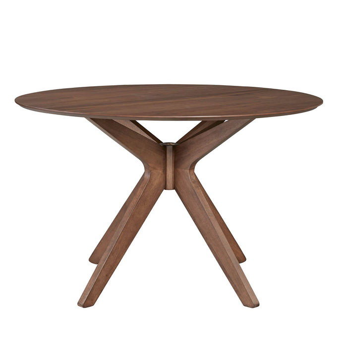 Space Saver Round Pedestal Table in Satin Walnut image