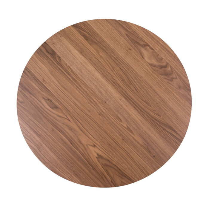 Space Saver Round Pedestal Table in Satin Walnut - Furniture House (VA)