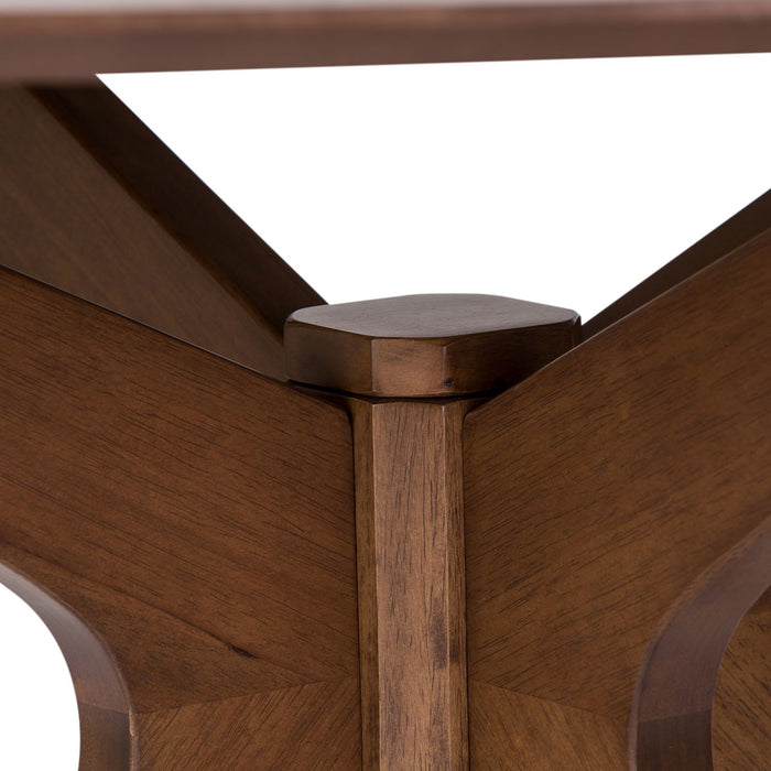 Space Saver Round Pedestal Table in Satin Walnut - Furniture House (VA)