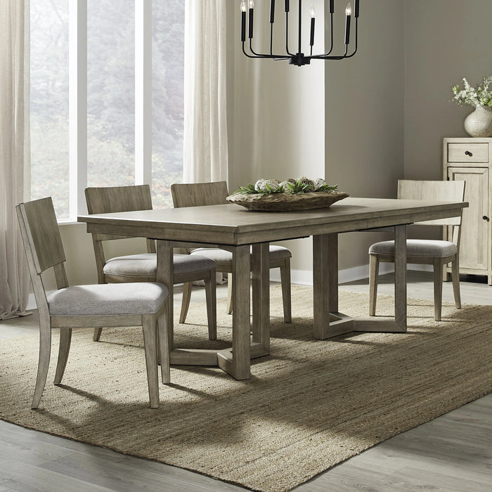 Proximity Place 5 Piece Double Pedestal Table Set image